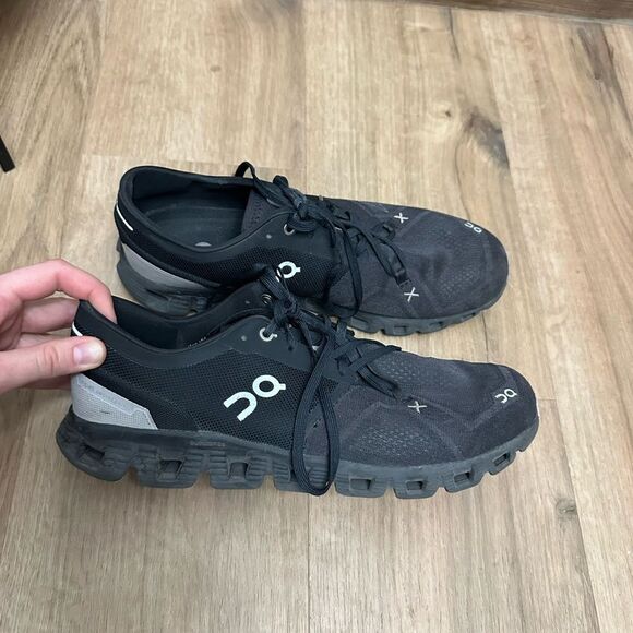 On Cloud X Running Men's Black Athletic Shoes Sz 9.5 - Picture 1 of 5